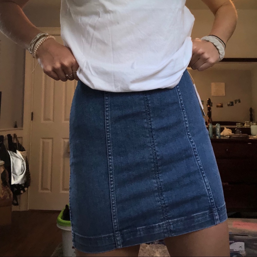 Free people denim skirt